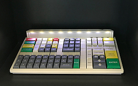 MCI 128 keyboard with backlights for airport towers