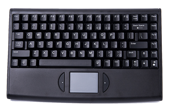 Backlit Vehicle Keyboard with Touchpad
