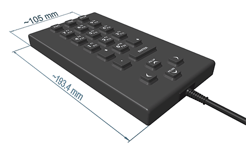 SIK 21 Keyboard Size | Waterproof Silicone Keyboard with Protection Class IP66 
