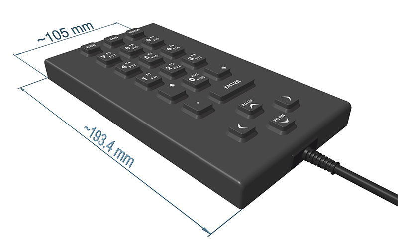 SIK 21 | Waterproof Silicone Keyboard with Protection Class IP66