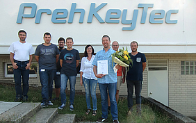 PrehKeyTec's Head of R&D Reiner Walch with his colleagues