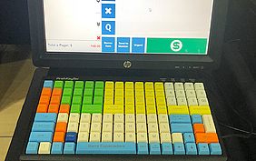 POS keyboard at the HP booth