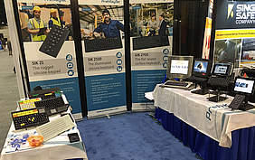 PrehKeyTec's booth at the Modex industrial show
