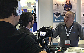Michael Seidler getting interviewed at FTE 2018