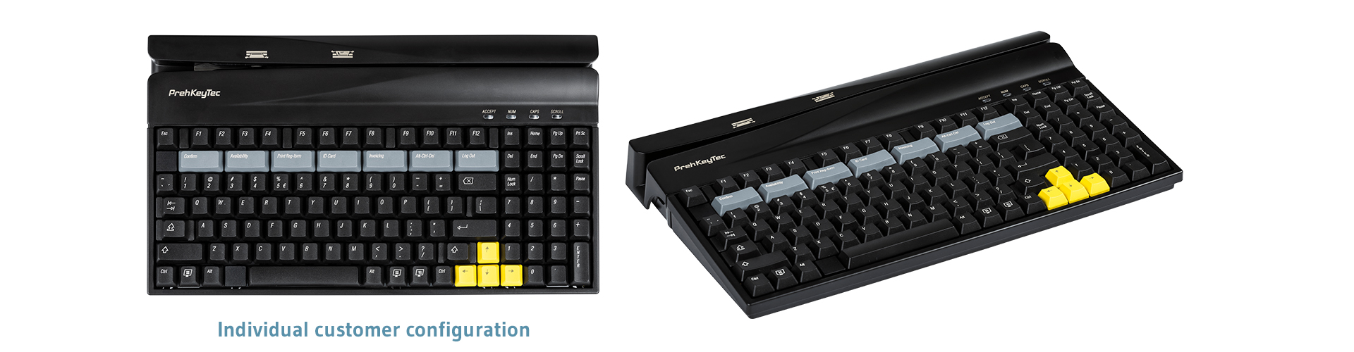 Keyboard with OCR Scanner and Magnetic Stripe Reader