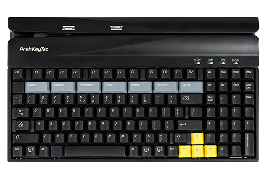 Check-in Keyboard with OCR Scanner and Magnetic Stripe Reader 