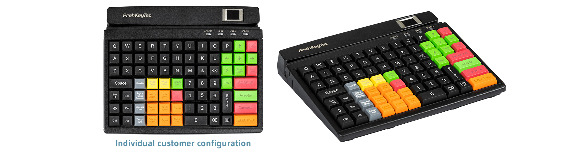 Programmable Cash Register Keyboard with Fingerprint