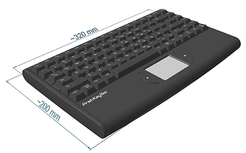 MW 820 Keyboard Size | Vehicle Keyboard with Touchpad