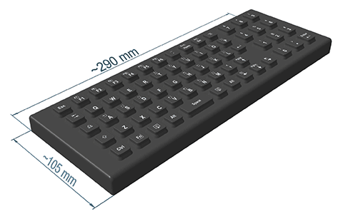 SIK 65 Keyboard Size | Rugged Backlit Logistic Keyboard Made of Silicone